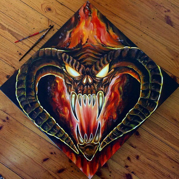 StuffLotr's tweet photo. royal_oil_art 'Go back to the shadow'.... #balrog #balrogath #durinsbane #lordoftherings #jrrtolkien #darkfire #acr… https://t.co/RAiWC7DqBt