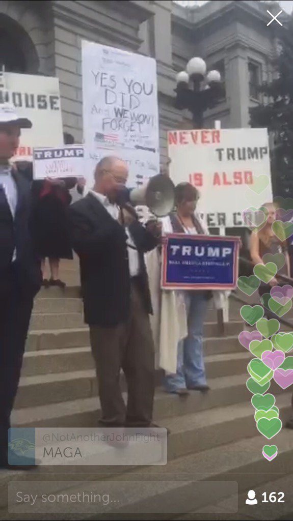 1776Sophia's tweet image. .@top_pix on #Periscope: Untitled pscp.tv/w/aeASjTcwMTU3… #ColoradoProtest #Trump2016