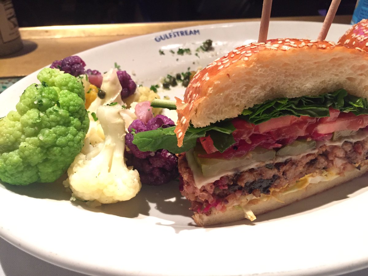 In #LosAngeles? Don't miss Gulfstream Restaurant's artisan veggie burger+colorful cauliflower! #travelgourmands #yum