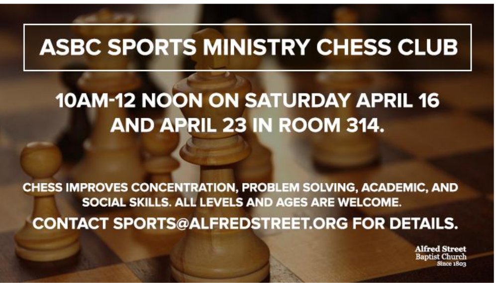 AlfredStreetBC's tweet photo. So what are YOU doing this weekend?
#TheWeekend  #ASBCactivities #JoinUs #ASBC #chess #tennis #career #fellowship https://t.co/iGkIb5NG9I