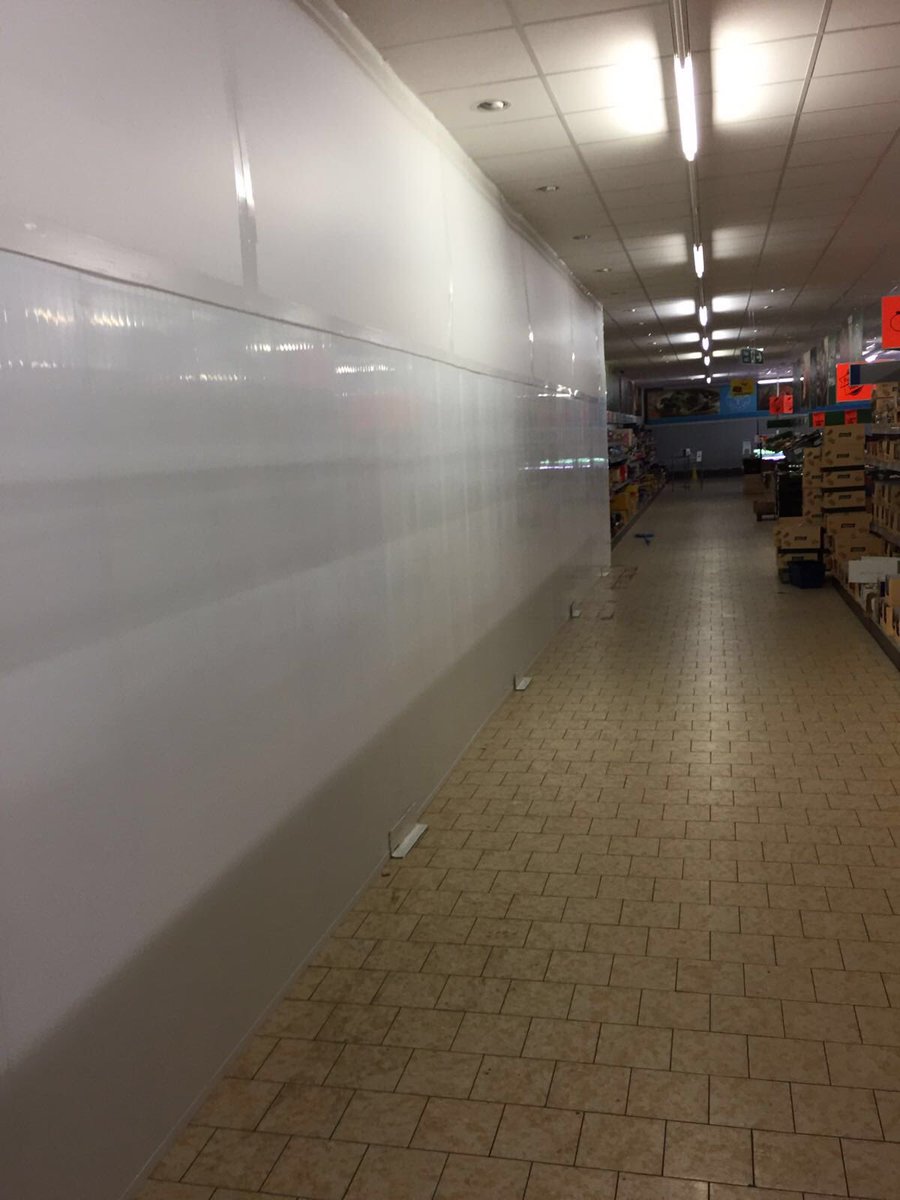 Hoardtek's tweet image. Dust containment hoarding just completed for @LidlUK in Burnley #InternalHoarding