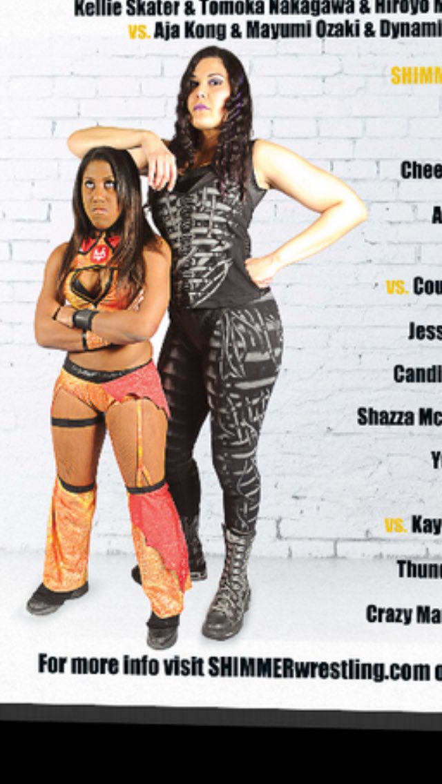 JIrwinNXTFan's tweet photo. That @MtKraven and @Athena_Reese06 shot on the back of the #Shimmer74 DVD is priceless https://t.co/pvNPAHHuTL