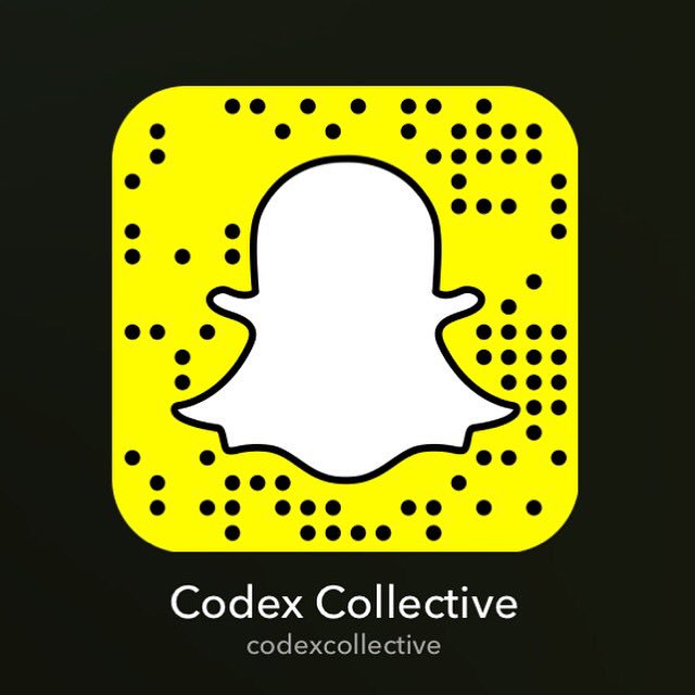 CodexCollective's tweet image. Add us on Snapchat!👻 We'll also be posting about local events and showing you what goes on here at Codex Collective!