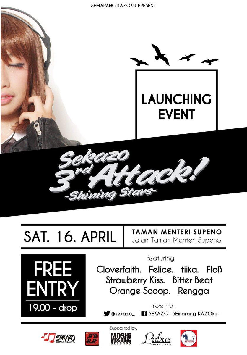 here you go! Sekazo 3rd attack! Launching Event. Jangan lupa datang dan beli CD nya, hanya Rp. 30.000 🎸🎶