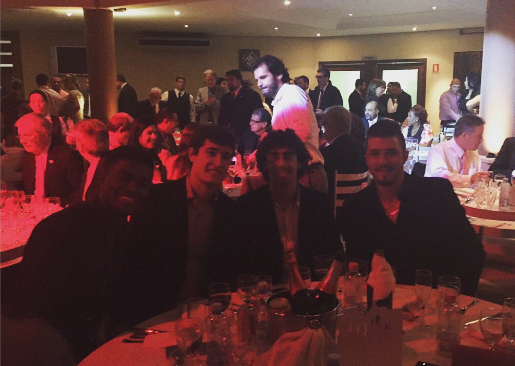 SCInternacional's tweet photo. Alguns jogadores do elenco colorado marcam presença na festa #Inter107Anos https://t.co/TNhlUC8191