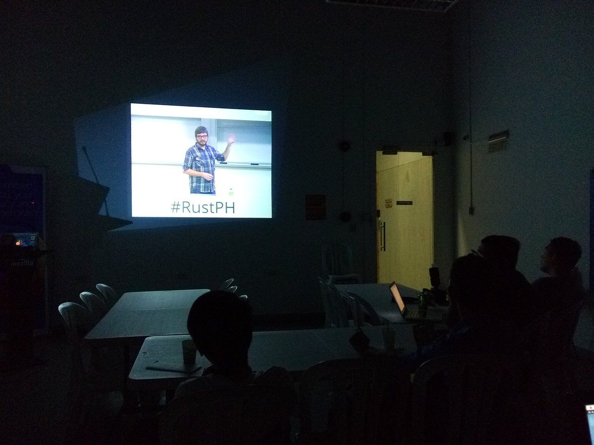 bobreyes's tweet image. Watching the Stanford U lecture of @aaron_turon on Rust (Programming Language) at the #MozillaPH #RustPH Meetup now