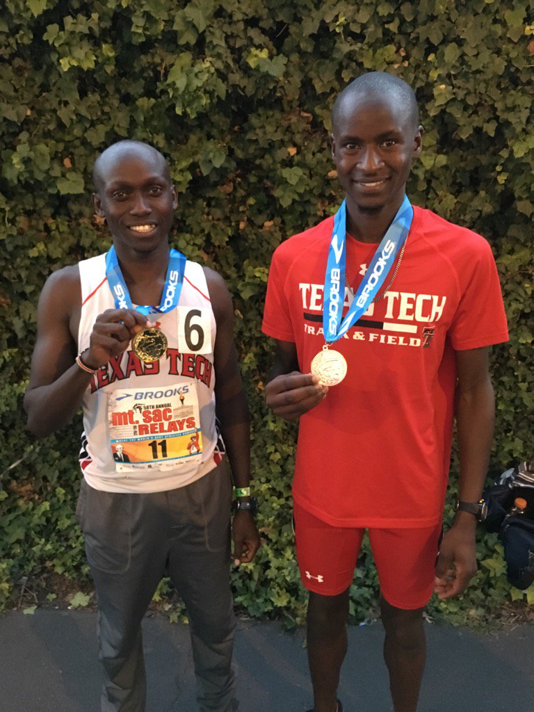 Nice steeplechase with school record and PR for Benard in 8:40..43. Nice win for Evans. #jumping