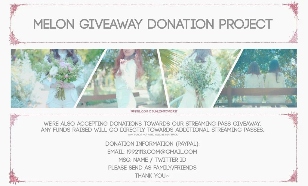 [PROJECT] MelOn Giveaway Donation Project By <a href="/19921113_com/">ㅅㅋ</a>

Details: goo.gl/forms/R6osBFFd…