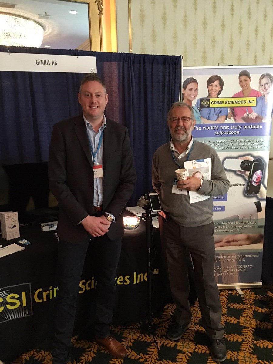 The_Gynocular's tweet photo. KOL visiting Simon Lewis from #Gynius and the Crime Sciences Inc team in New Orleans at the ASCCP congress. #ASCCP https://t.co/qkSRSVwKLb