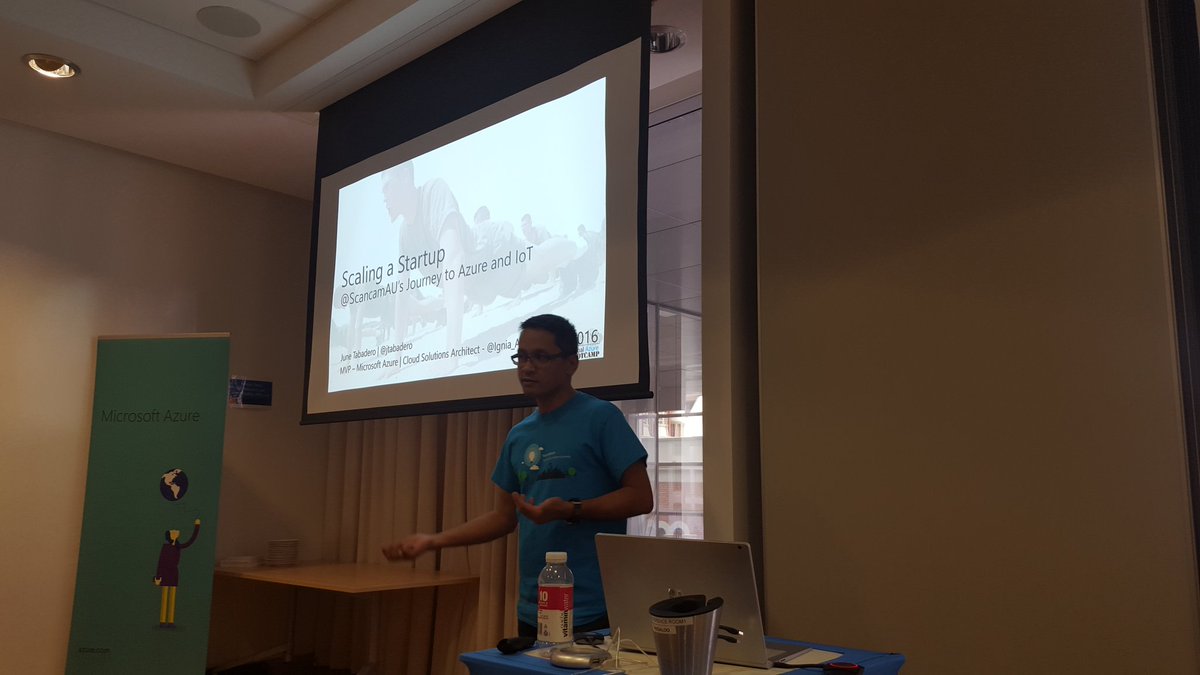 mdaviesnet's tweet photo. Next up at the #GlobalAzure bootcamp is @jtabadero talking about scaling up a startup! @PerthMSCloud @Azure https://t.co/vd6GBI2iT6