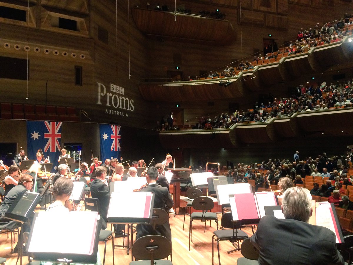 PetrocTrelawny's tweet photo. Players of @MelbSymphony on stage, audience filing in for last night @bbcpromsau @BBCRadio3 https://t.co/Uji3HN0hld