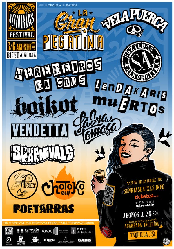 needrocknroll_'s tweet photo. CARTEL COMPLETO del @sonriasbaixas (Bueu, Galicia, 5 y 6 de agosto). https://t.co/Q4HSWh5tuF