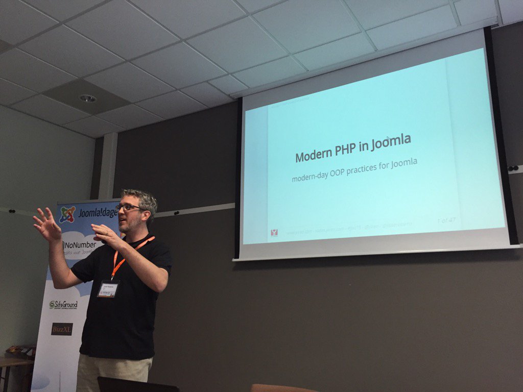 mittlmedien's tweet photo. Modern PHP @yireo #jd16nl #dutchversion https://t.co/Cn18Bapqzn