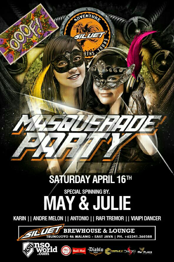 Saturdance special edition #masqueradeparty #femaledjparade start on8pm onwards #nsoworld #siluetbrewhouseandlounge