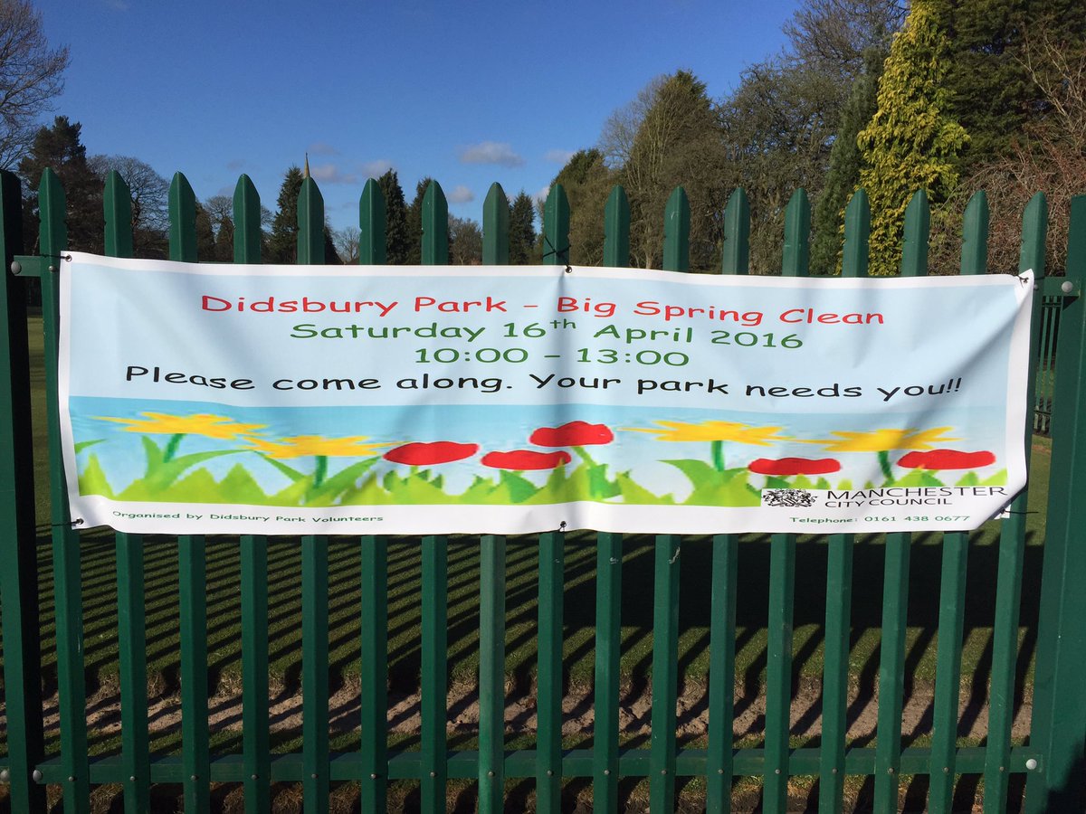 heatherreader's tweet image. Have an hour or two free this morning? Why not join in Didsbury Park - Big Spring Clean? #Didsbury