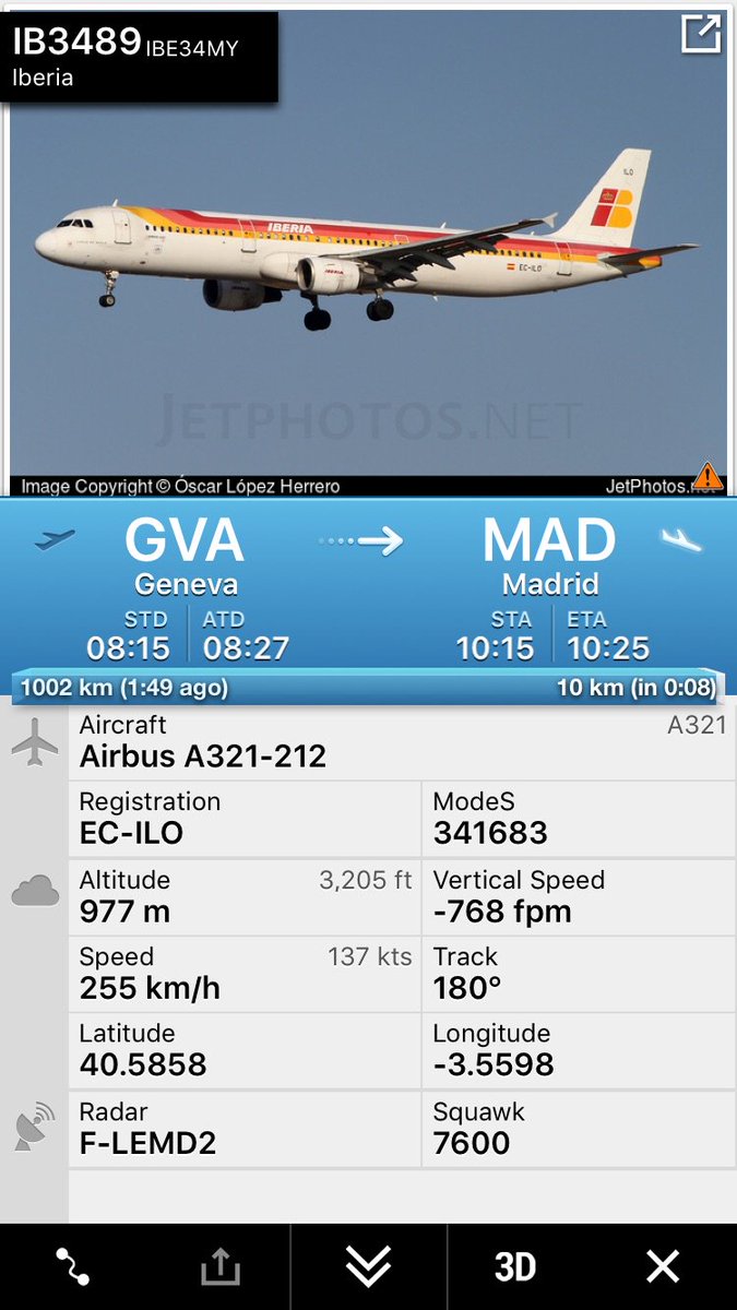 hogaberg's tweet photo. Flight IB3489 from Geneva to Madrid
https://t.co/ABcilgpAGH https://t.co/RmJD3WF7RJ