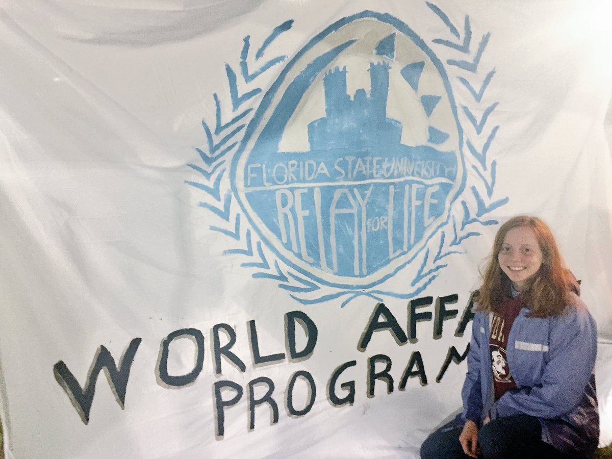 fsuwap's tweet image. A huge shout out to Eliza, WAP Relay Captain! She Relays to make the world better, one birthday at a time. YGG!