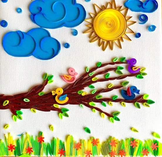 Quilling Sanatı çalışma örneği. Quilling seti ihtiyaçlarınızda tahtakalehobimarket.com