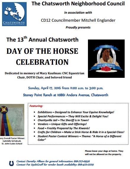 Reminder: Chatsworth's Day of the Horse Festival Is Sunday... and It Is Free! facebook.com/MyChatsworth/ #DOTH #horses