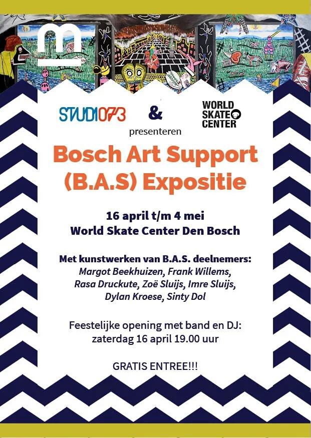 Vanavond om 19.00 opening expo met 3 <a href="/BoschOpenExpo/">Bosch Open Expo</a> deelnemers in <a href="/denboschWSC/">World Skate Center</a> gratis toegang #JeroenBosch #urban