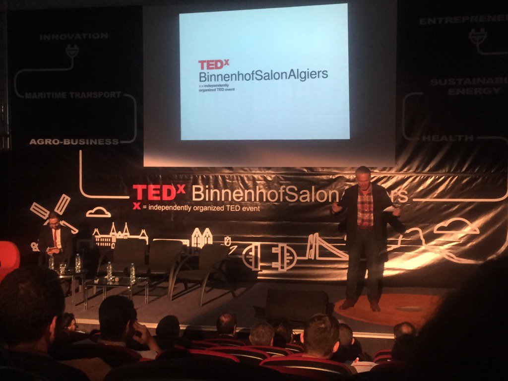 BenzianeMeriem's tweet photo. En Algérie, chaque jour est une aventure @AlwinAoud #TedxBinnenholfSalonAlgiers https://t.co/zHl5IuGX72