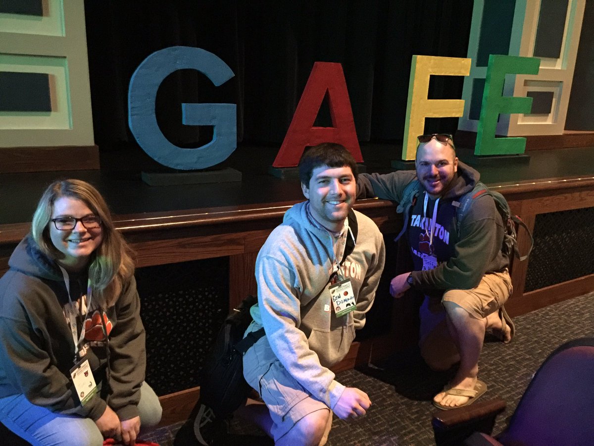 Jeffman703's tweet photo. Preparing for the first session @tarheelbd @tori_budzinski #gafesummit #thisishowispendmysaturday https://t.co/RESULOGtP5