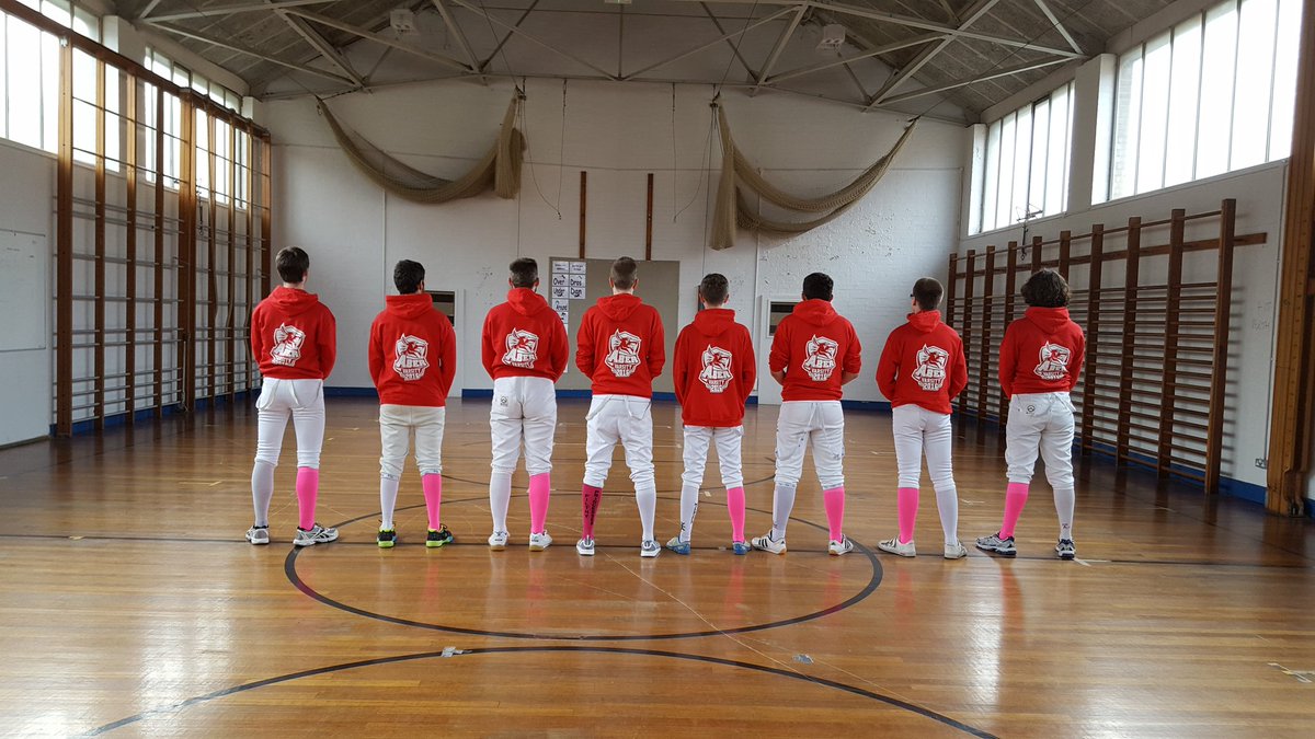 AberFencing's tweet photo. Men's team all ready, featuring the original #stefanssocks #filthyprincess #Varsity2016 #TeamAber https://t.co/2HvLxcL9sr
