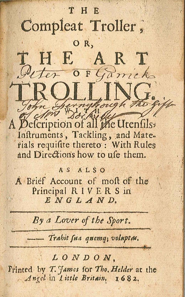 Staffsstokehistory On Twitter The Compleat Troller Or The Art Of Trolling 1682 When The Word Had A Far More Innocent Meaning Wsl