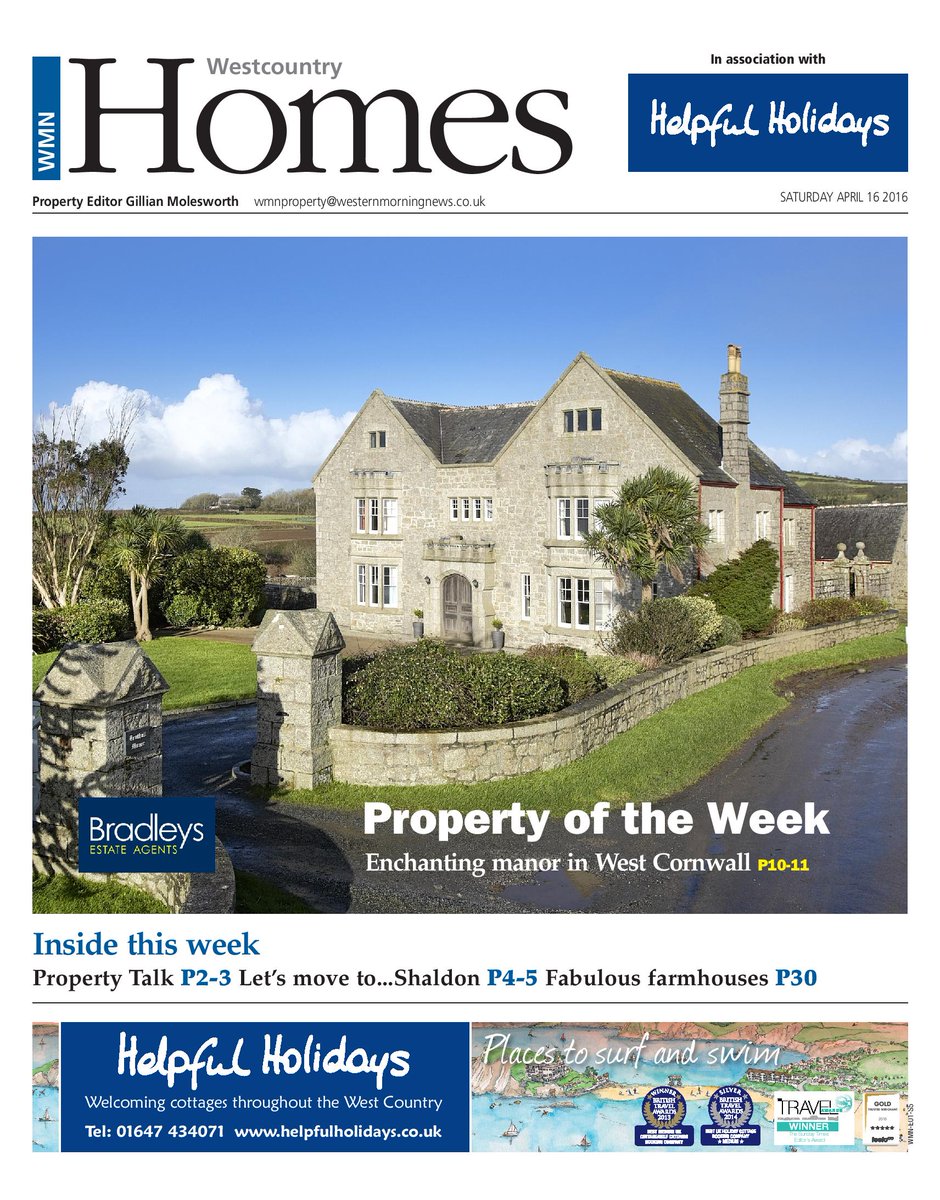 Don't miss todays' <a href="/WMNHomes/">Amazing Westcountry Homes</a> a lovely Shaldon feature <a href="/SWHolidayParks/">SWHolidayParks</a>  and lot's of stunning South West Properties!
