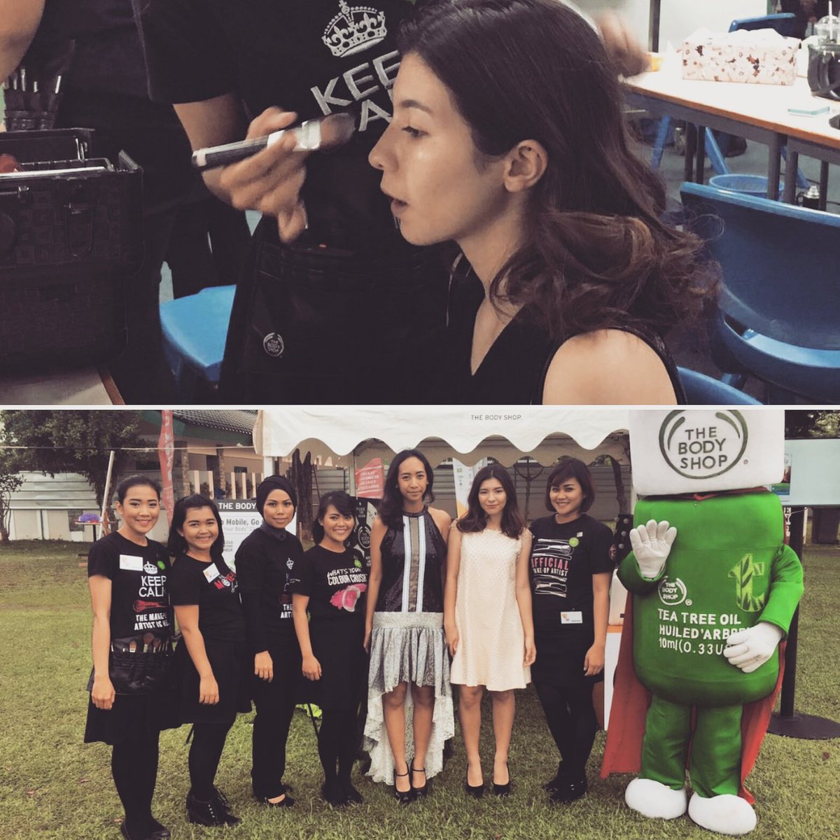 So much fun at Global Jaya Family Fun Day incl a make-up session with the pretty Shalom Razade for a fashion show :)