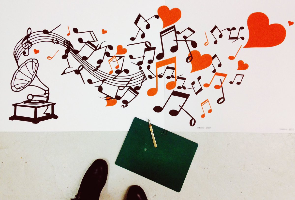 Here's the piece I made for #MuseMusic It decorated their window while they recovered from the flood.