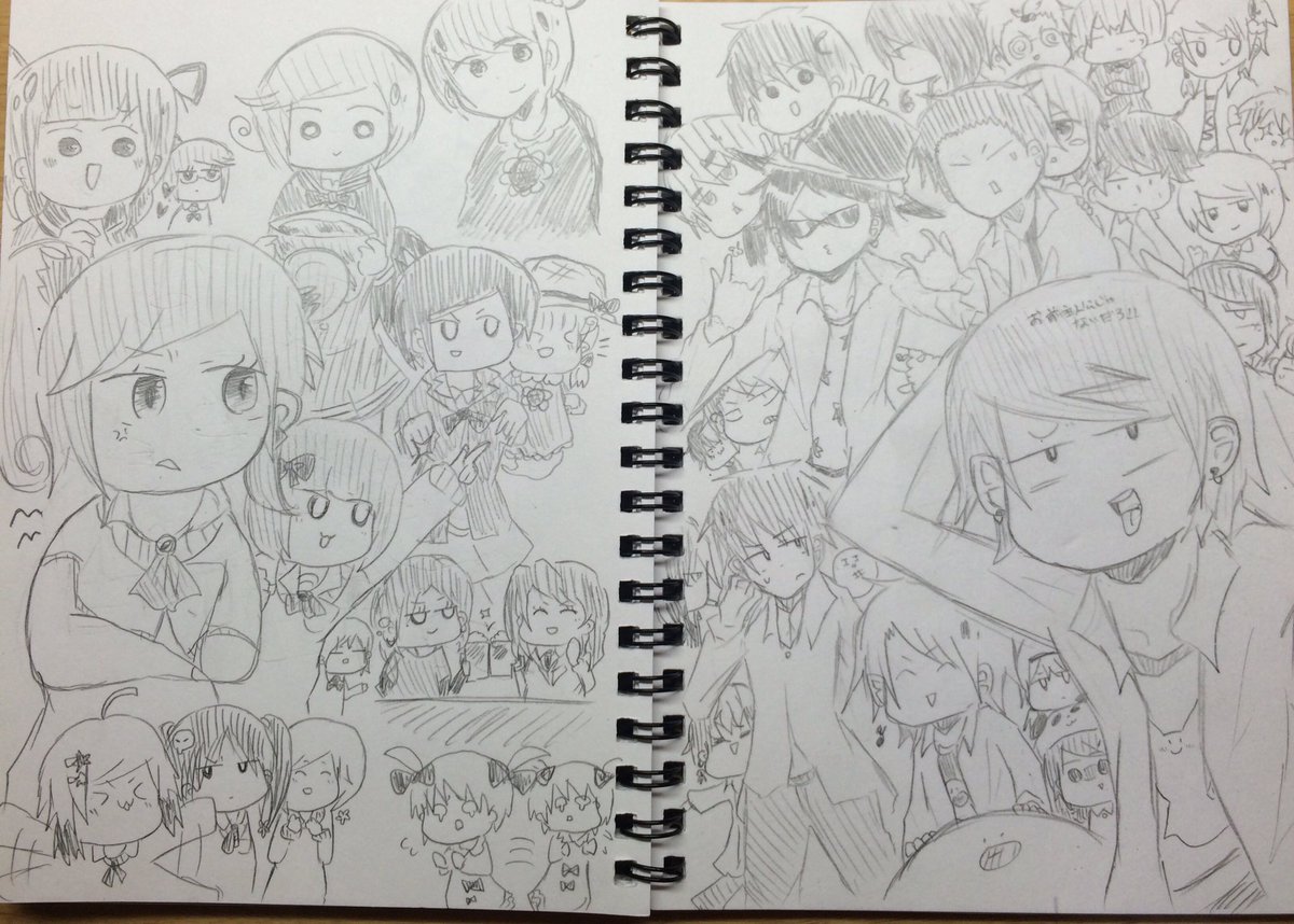 【創作】
めちゃくちゃ落書きってた😎
楽しかった
最初riot描く予定だったから礼央音でか👮👮!!!! 