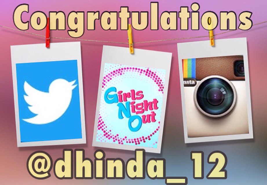 Selamat @dhindaa_12 kamu dapat hadiah dari #GirlsNightOut 😊

Thanks for ur support &amp; keep watching #GirlsNightOut