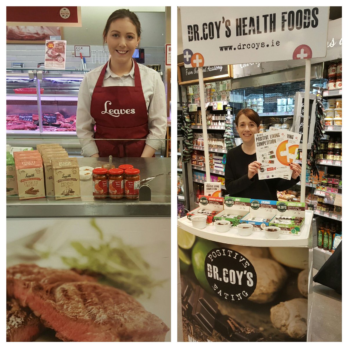 Leaves are in today sampling some of their pasta, as well as Dr. Coys with their nutritional chocolate.