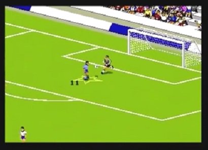 Standing right in front of the keeper for an easy goal..

#FIFA International Soccer #FIFA94