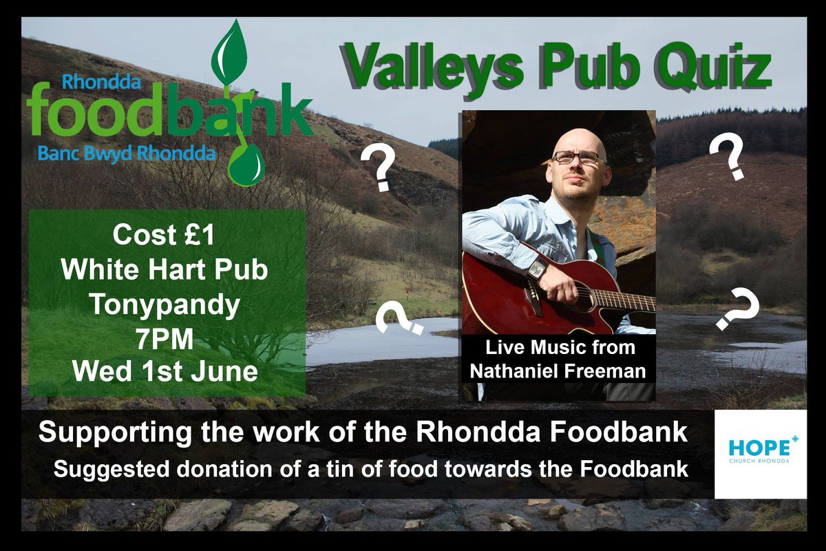 <a href="/RhonddaCan/">Rhondda Can!</a> Hi we're doing a pub quiz in Tonypandy to raise awareness for the foodbank would you mind retweeting it?