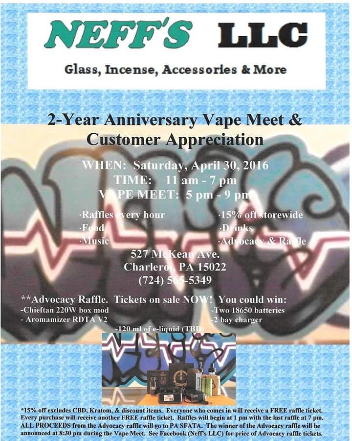 neffsvapor's tweet image. Can u believe it&apos;s been 2 yrs?  Visit us on Facebook 4 info on our event! #pavapers #vapefam #vapeevent #monvalley