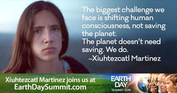 PanaceaUnity's tweet image. Join Xiuhtezcatl and many others for The Earth Day Summit FREE!! buff.ly/1NdCTxv