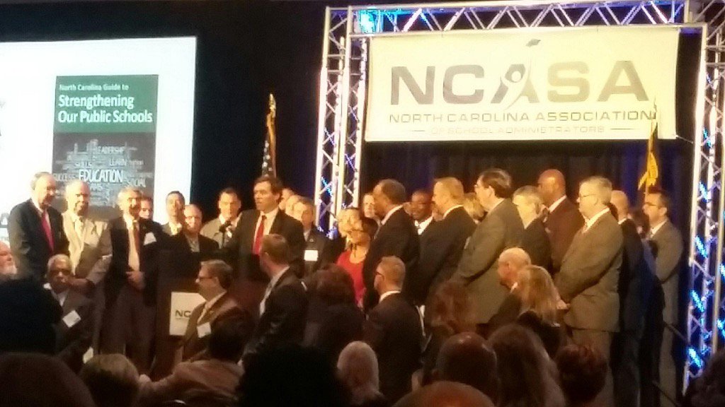 PlainViewPri's tweet photo. Press Conference unveiling priorities for 2016.  BCS Supt. Dr. Taylor with over 50 other NC Supt. @PlainViewPri https://t.co/cuPLv2YL1G