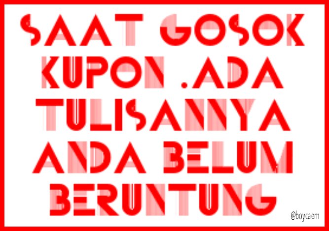 #GalauSejati SAAT GOSOK KUPON ADA TULISANNYA ANDA BELUM BERUNTUNG <a href="/MemeComicIndo/">mesh</a>