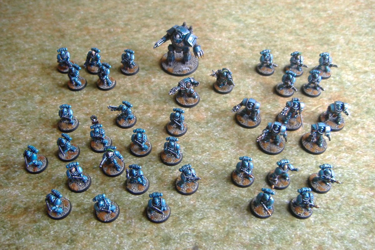 MiniPainter619's tweet photo. Well that is one Betrayal At Calth set painted up as #AlphaLegion #HardForHeresy #Warmonger one more to go https://t.co/1W3ghGpTQn