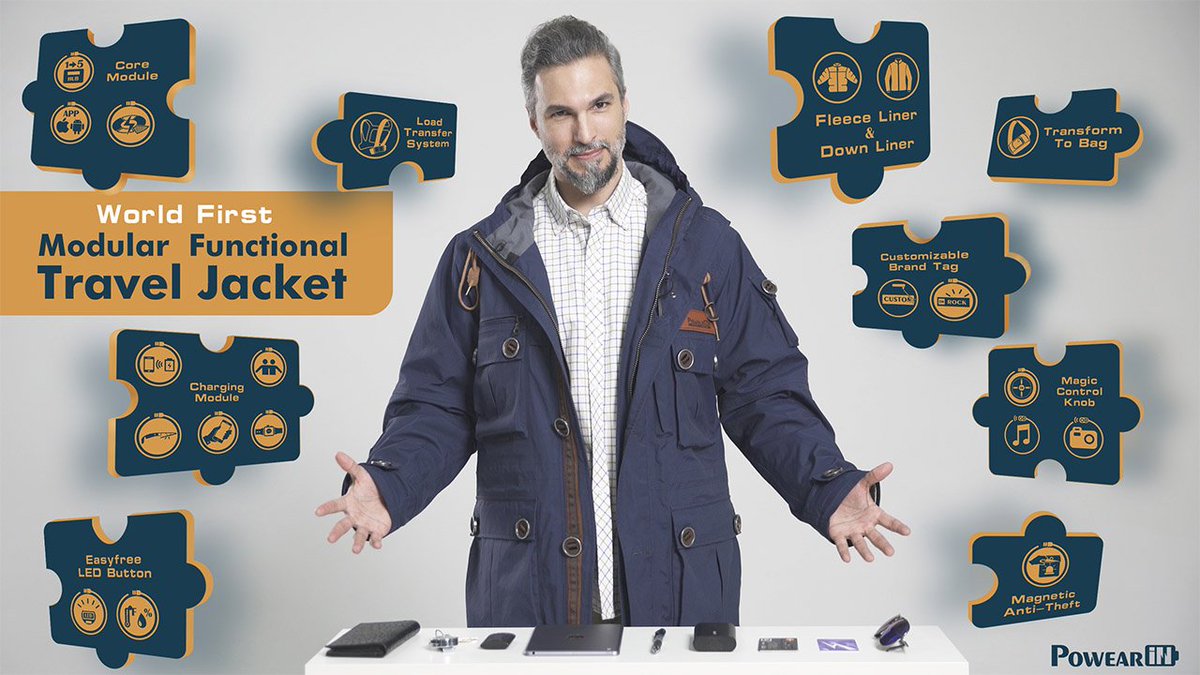 Powear_Michael's tweet photo. Looking for better travel jacket? I'm sorry, this is the best! 40+ functions serve all your needs, KNOWS YOU BEST! https://t.co/pZYjjizqV7