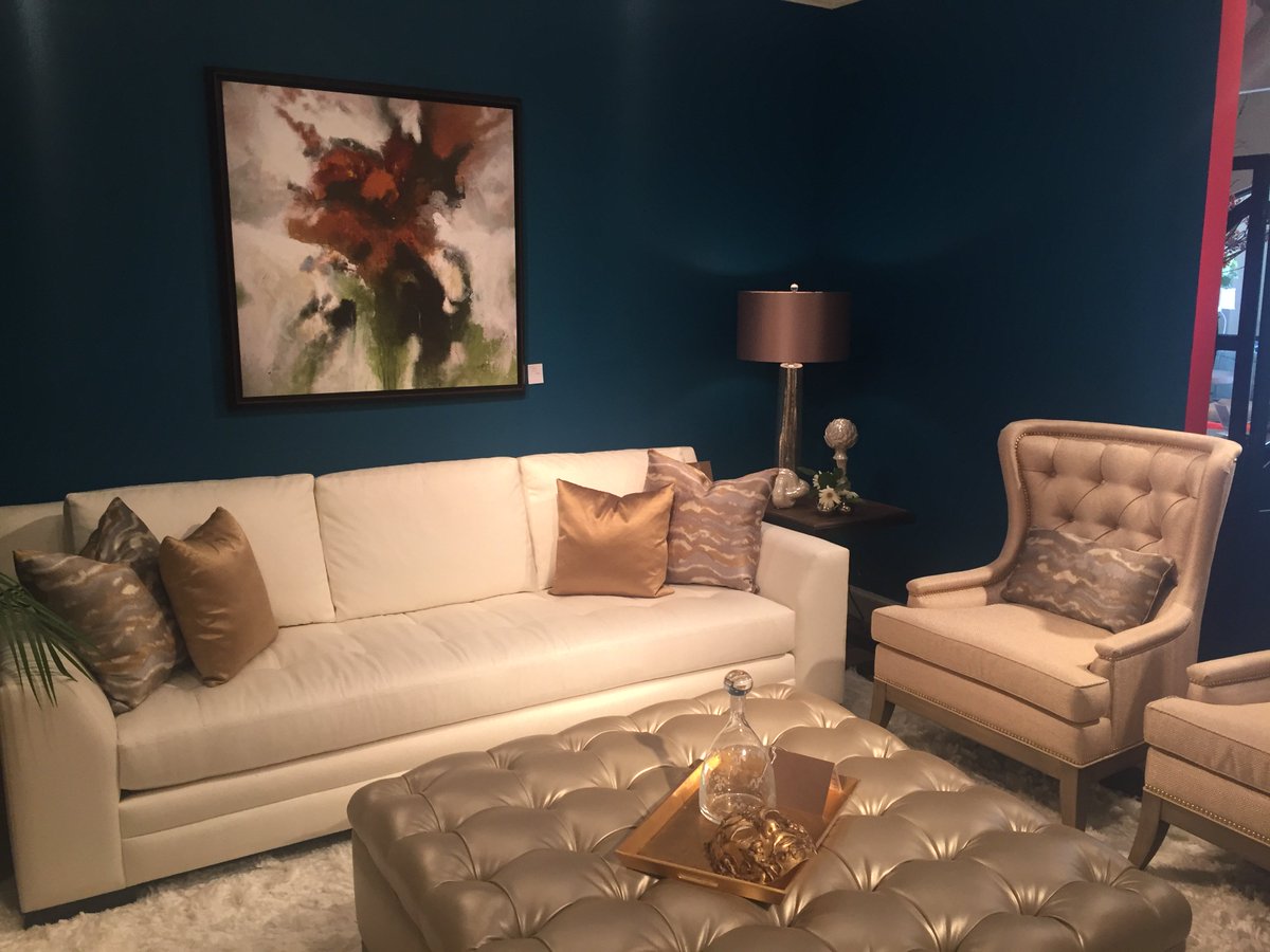Awesome line from California. Love the LA vibe! Gold nailheads! #hpmkt #gold #luxury #interiordesign