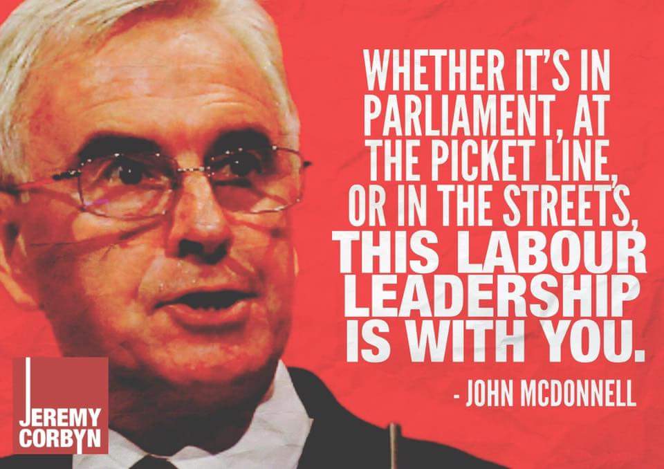 ForTheMany2020's tweet image. Whilst @jeremyCorbyn was out campaigning in Liverpool @johnmcdonnellMP was at #4Demands 
Good division of Labour :)