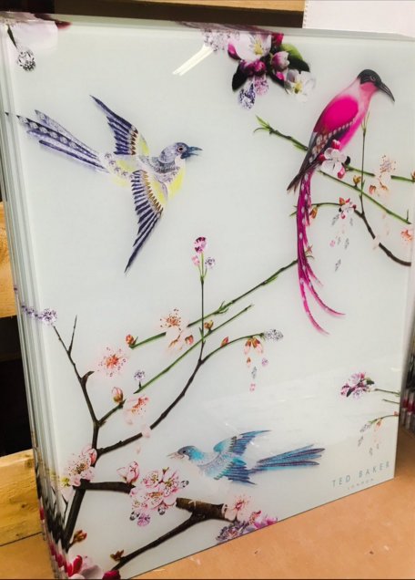 EFIPrint's tweet photo. Cherry blossom glass prints by @mps_lee printed w/ #VUTEk #ImagingofThings #PrintBeyondPaper @ted_baker https://t.co/Qn1unSIq4U