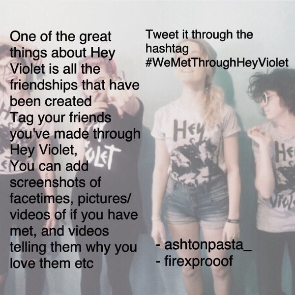 hv_bandsupd's tweet photo. @hv_bandsupd #wemetthroughheyviolet -I wouldn't have even known you if it wasn't for @HeyViolet https://t.co/epMbjETgyT