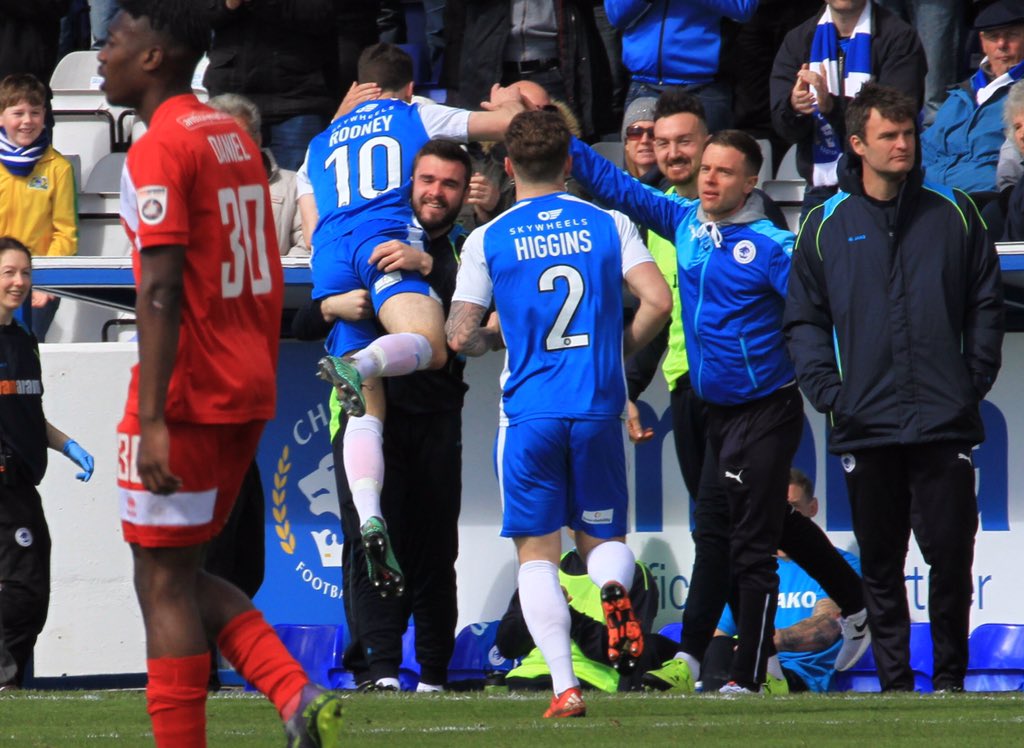 ChesterFC's tweet image. PICTURES | Four of the best from today's four goal haul at the Lookers Vauxhall Stadium this afternoon. #COYB