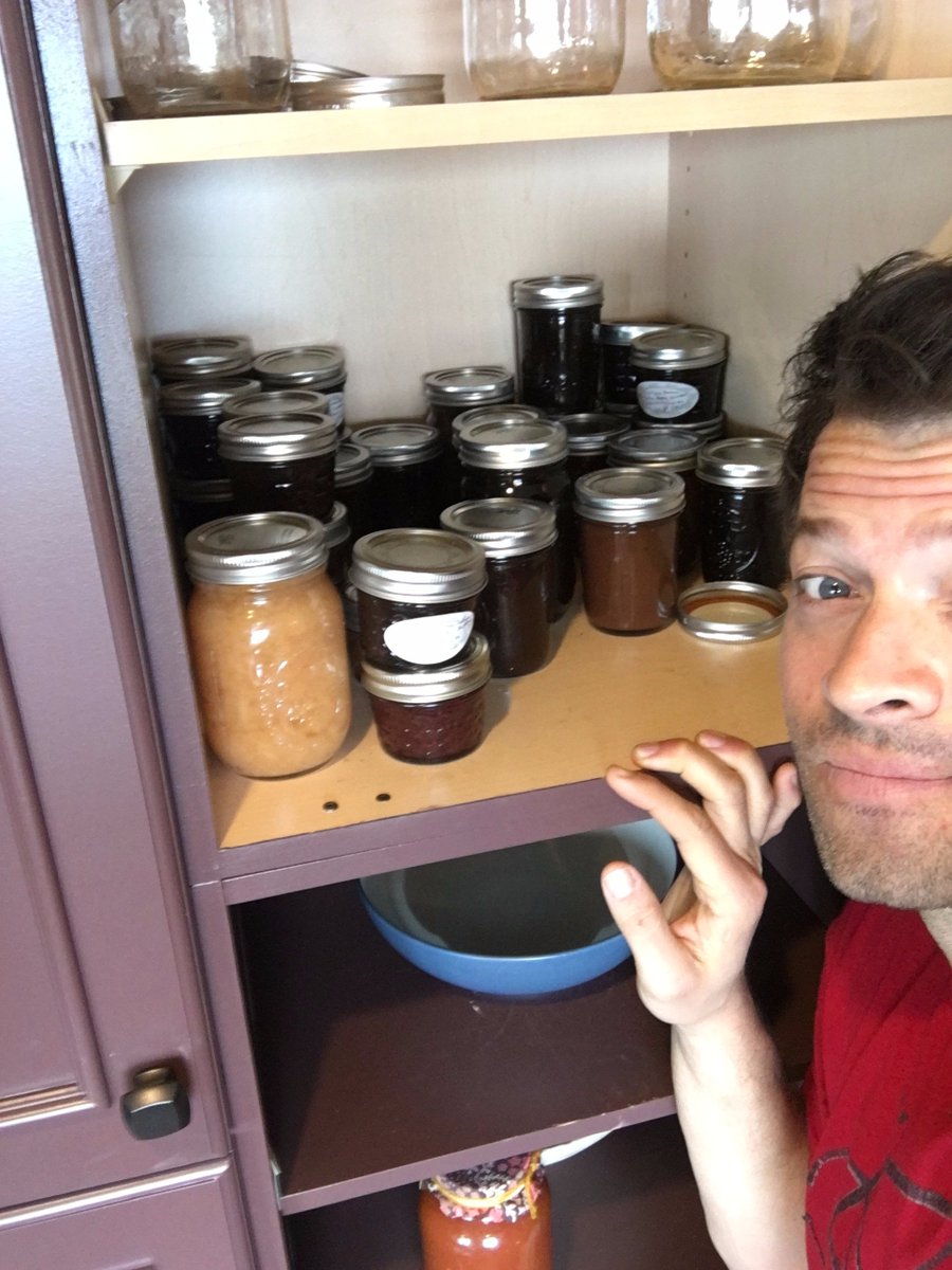 mishacollins's tweet photo. Mom, I can tell I’m your son.(These are preserves I made.) Support my Mom’s #E4K! (Please!)  https://t.co/gS7GI7xuMr https://t.co/cfIMo94f73