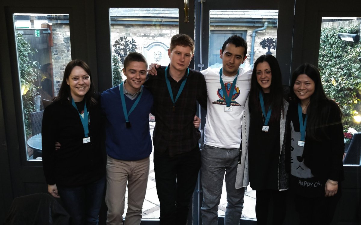 giuggiupa's tweet photo. The black team played hard during the fun activity at #replyhackathon in Windsor!!Go hackathoners, go! @ReplyULabs https://t.co/EbM2hrUWBz