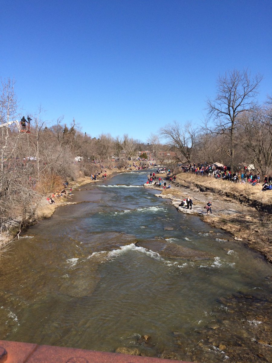 It's a beautiful day on the riverbank for the 35th #FloatYourFanny in #PortHope